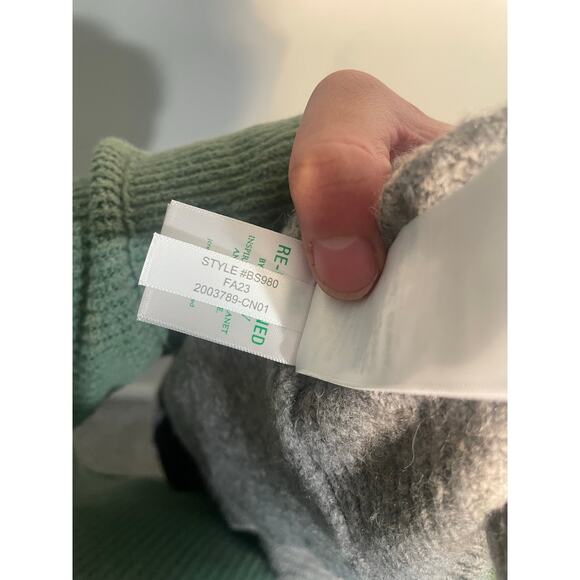 J. Crew Half Zip Stretch Sweater Gray Wool and Alpaca Blend Size Medium - Picture 12 of 12